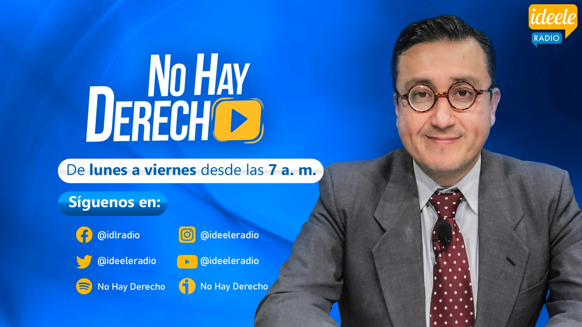 Desde este 7 de agosto, Glatzer Tuesta regresa para enriquecer el debate público con "No hay derecho"