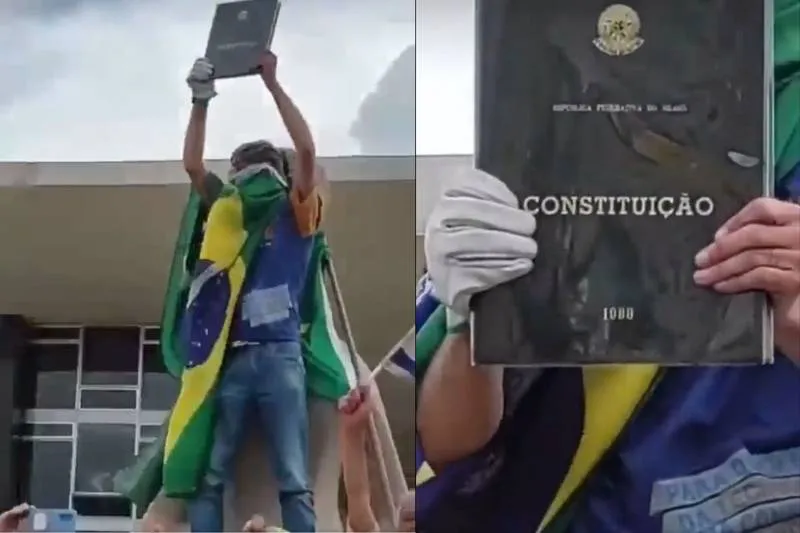 Recuperan la réplica de la Constitución de Brasil que fue robada durante el asalto de la turba bolsonarista
