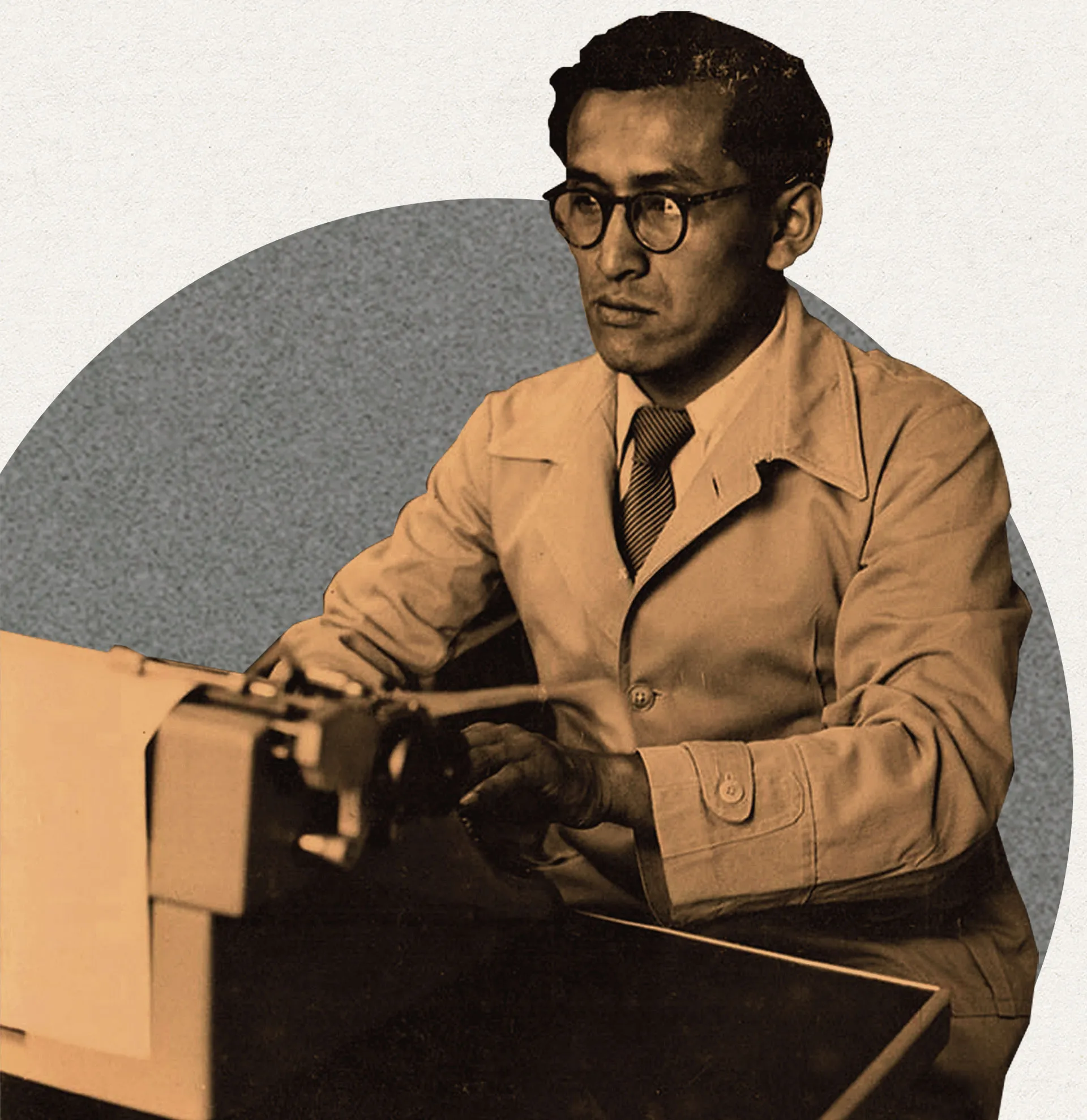 Ribeyro: el océano interior 2 cesar levano frente a su maquina de escribir