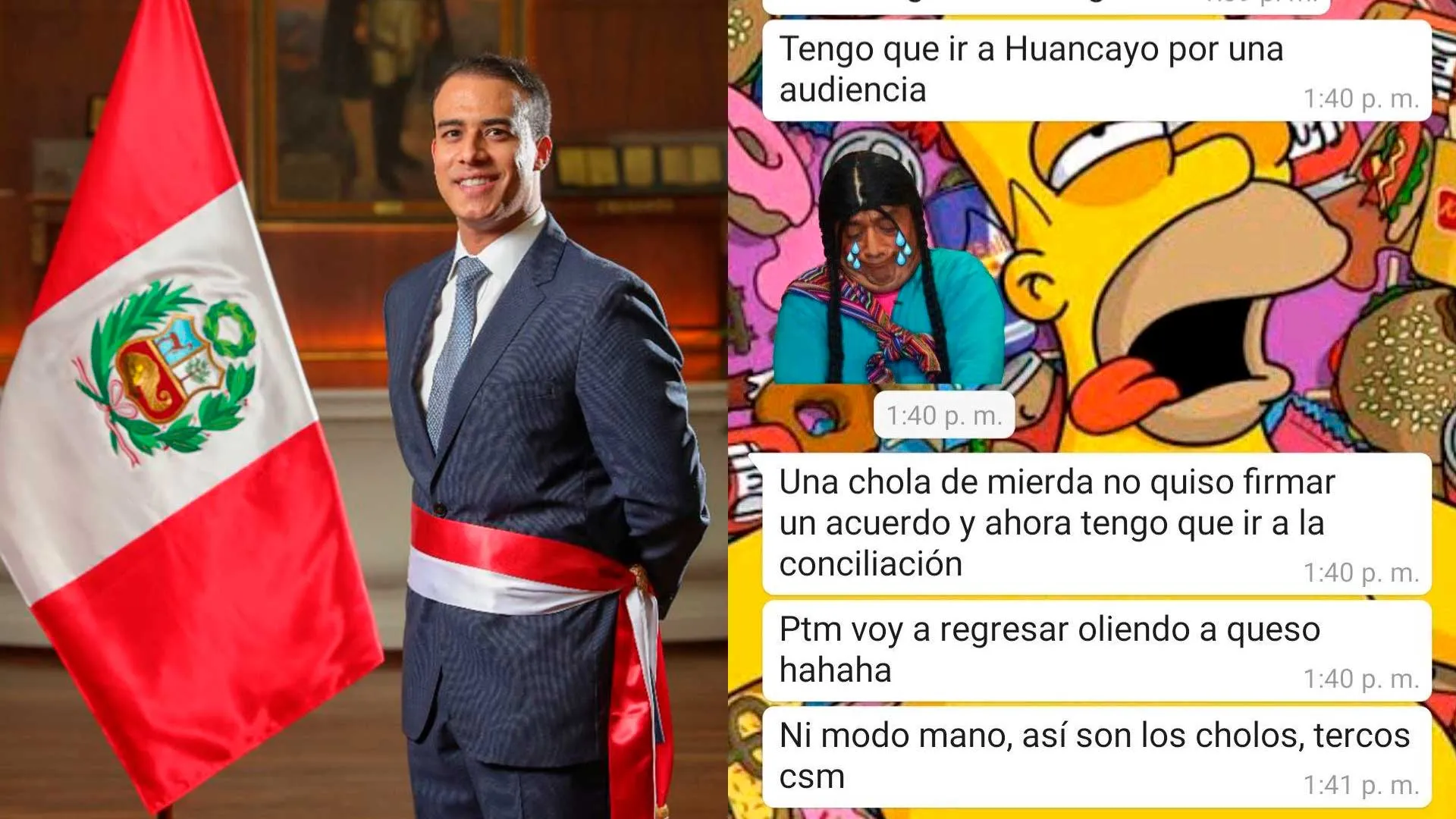 Difunden supuestos chats de Martín Ruggiero llamando “chola de mie…” a una mujer