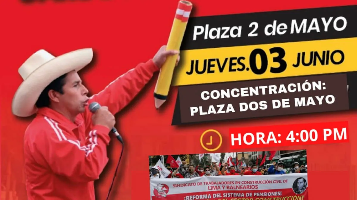 Castillo cierra campaña en Plaza Dos de Mayo