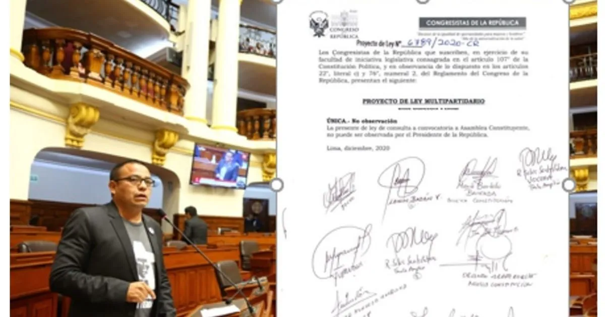 Congresista Lenin Bazán presenta proyecto ley para cambiar Constitución mediante referéndum