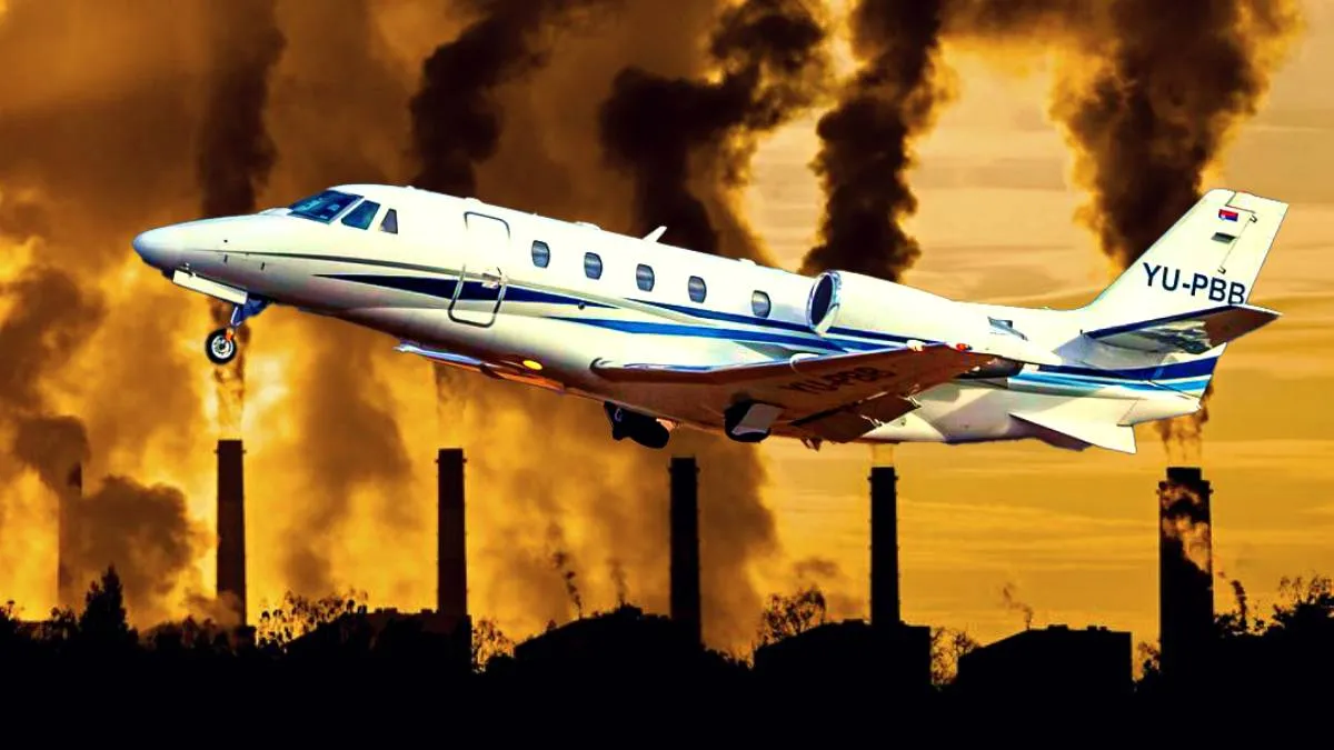 Élite que viaja y contamina