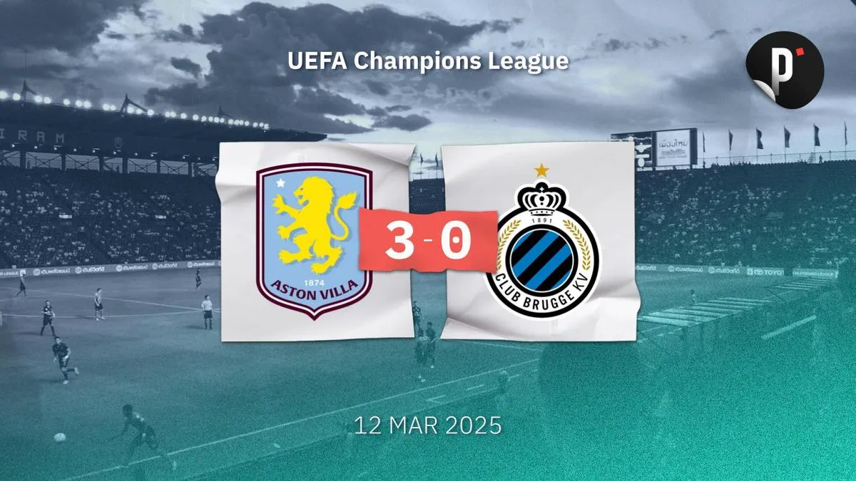Aston Villa buscará sellar su clasificación ante Club Brugge en Villa Park