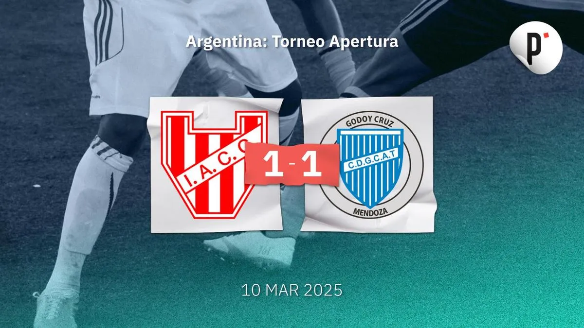 Instituto y Godoy Cruz empatan 1-1 en un intenso partido