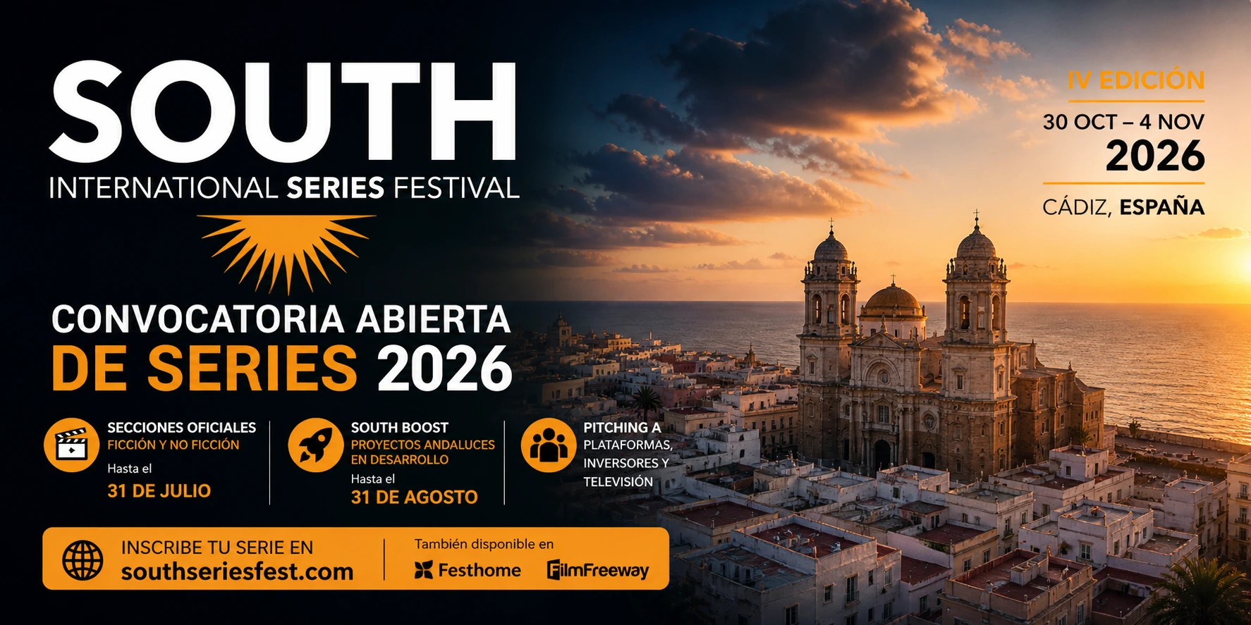 Abierta la convocatoria de series para el South International Series Festival 2026
