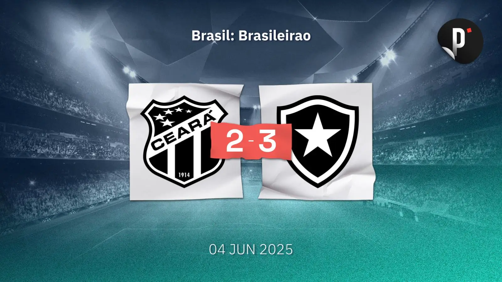 Botafogo superó a Ceará con un marcador de 3-2 en el Engenhão