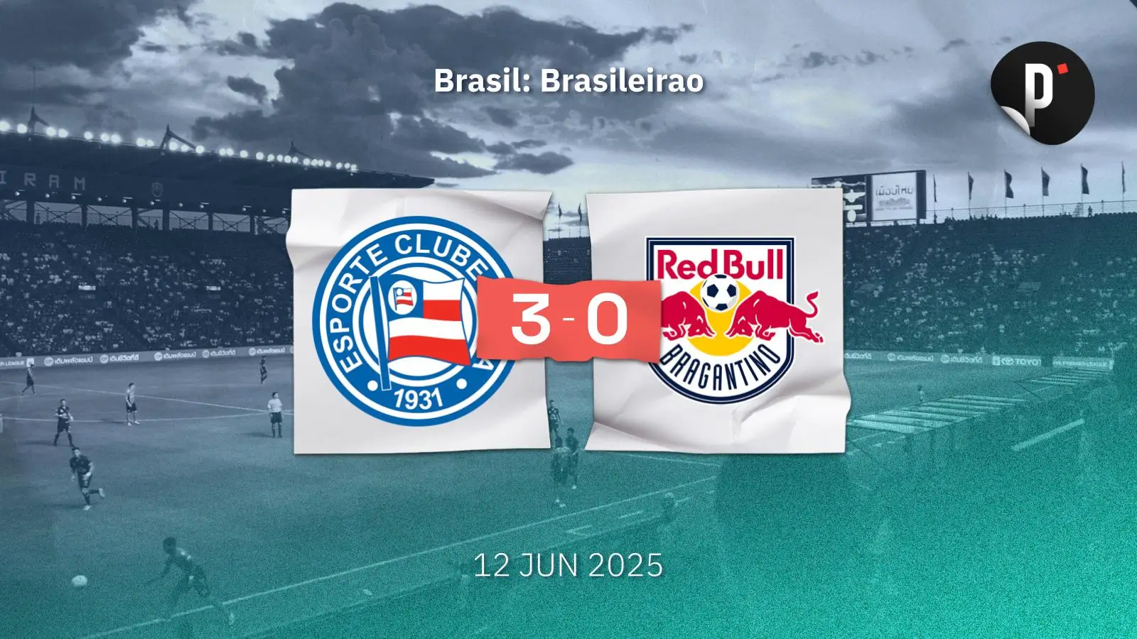 Bahia goleó 3-0 a RB Bragantino y escaló posiciones en la tabla