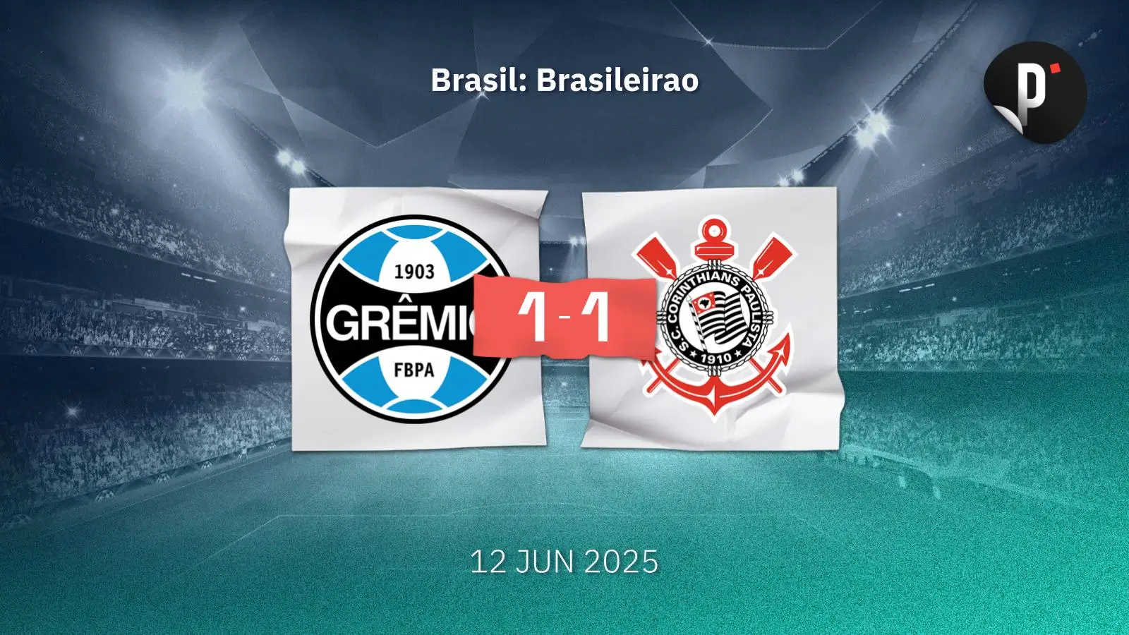 Grêmio y Corinthians empatan 1-1 en un emocionante duelo
