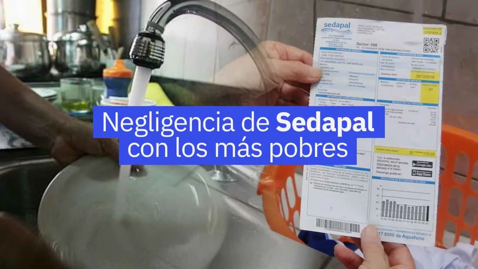 Sedapal le debe más de S/2 millones a más de 9 mil hogares pobres por no aplicar subsidio de agua