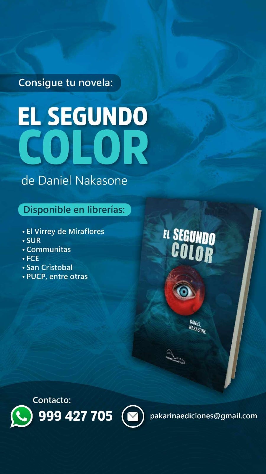 Daniel Nakasone publica una novela en clave thriller 3 Tecnología, mito y terror en "El segundo color", la nueva novela de Daniel Nakasone