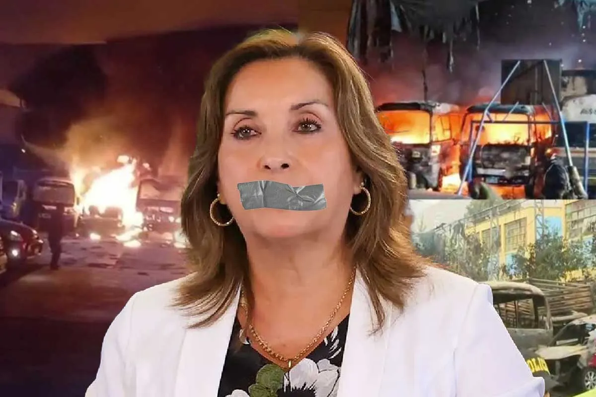 Primer día del estado de emergencia: presidenta muda y 25 buses quemados