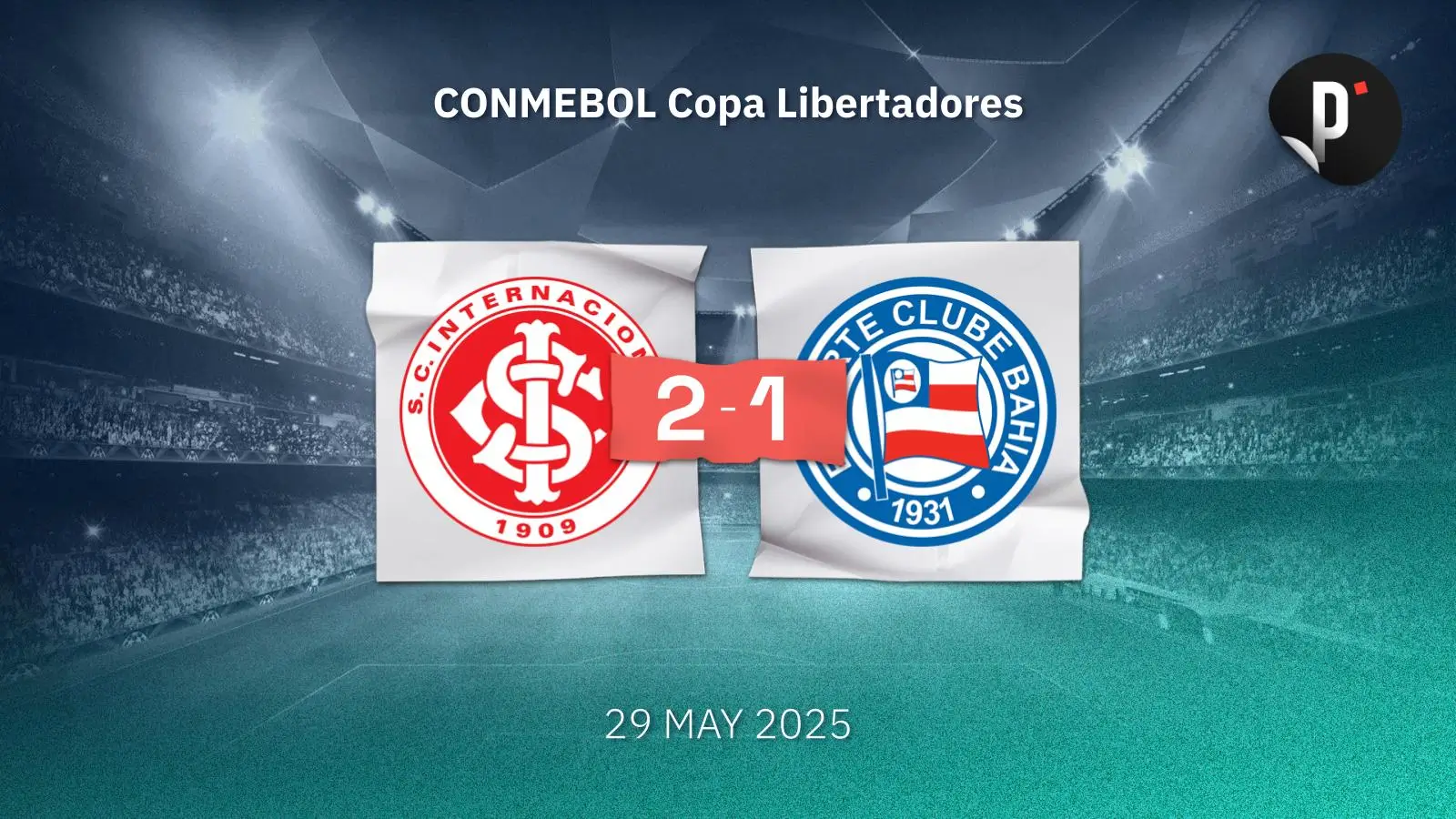 Internacional remontó y venció a Bahia para avanzar como líder a octavos de final