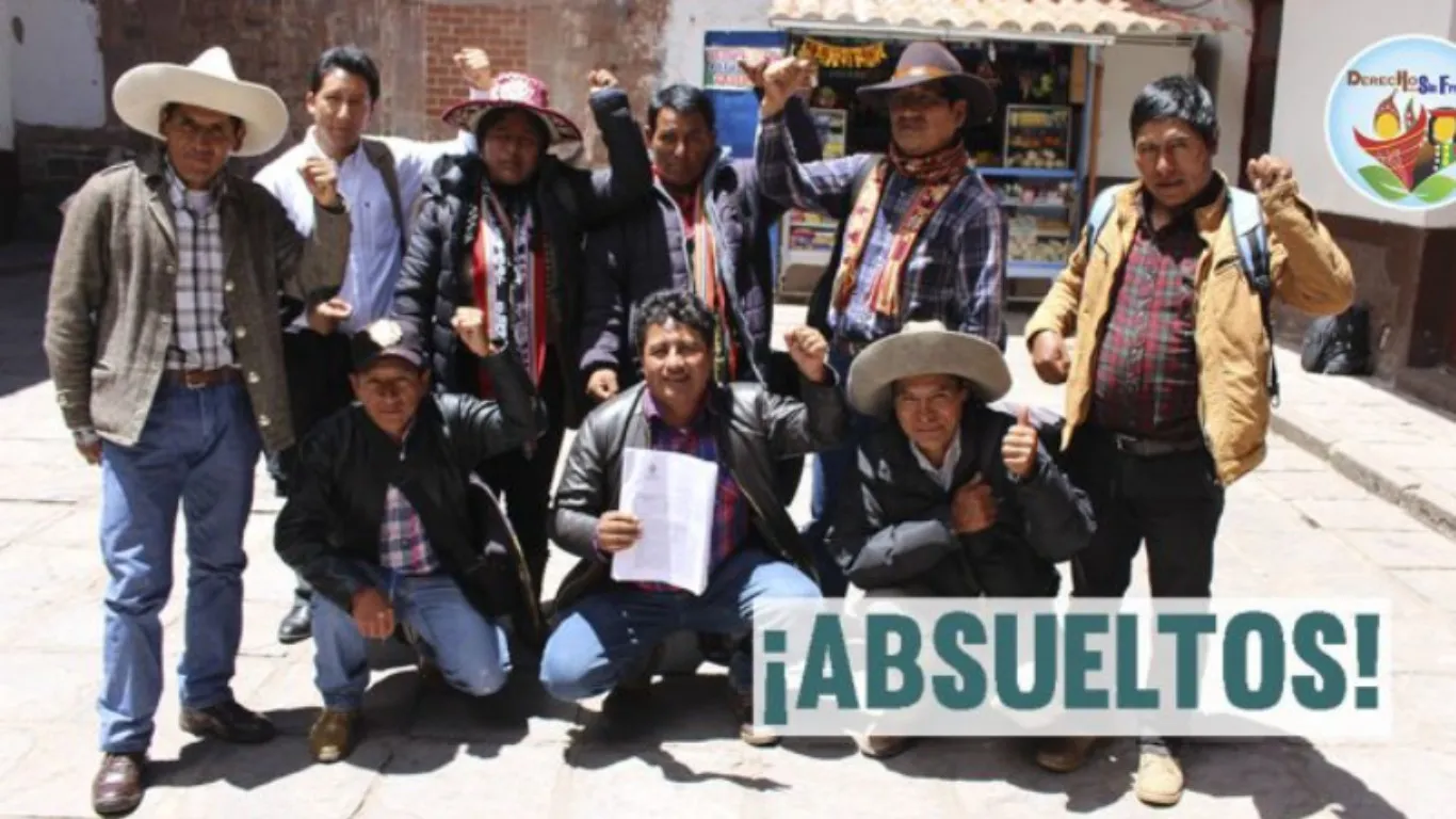 Declaran inocentes a defensores de la pachamama en el Cusco