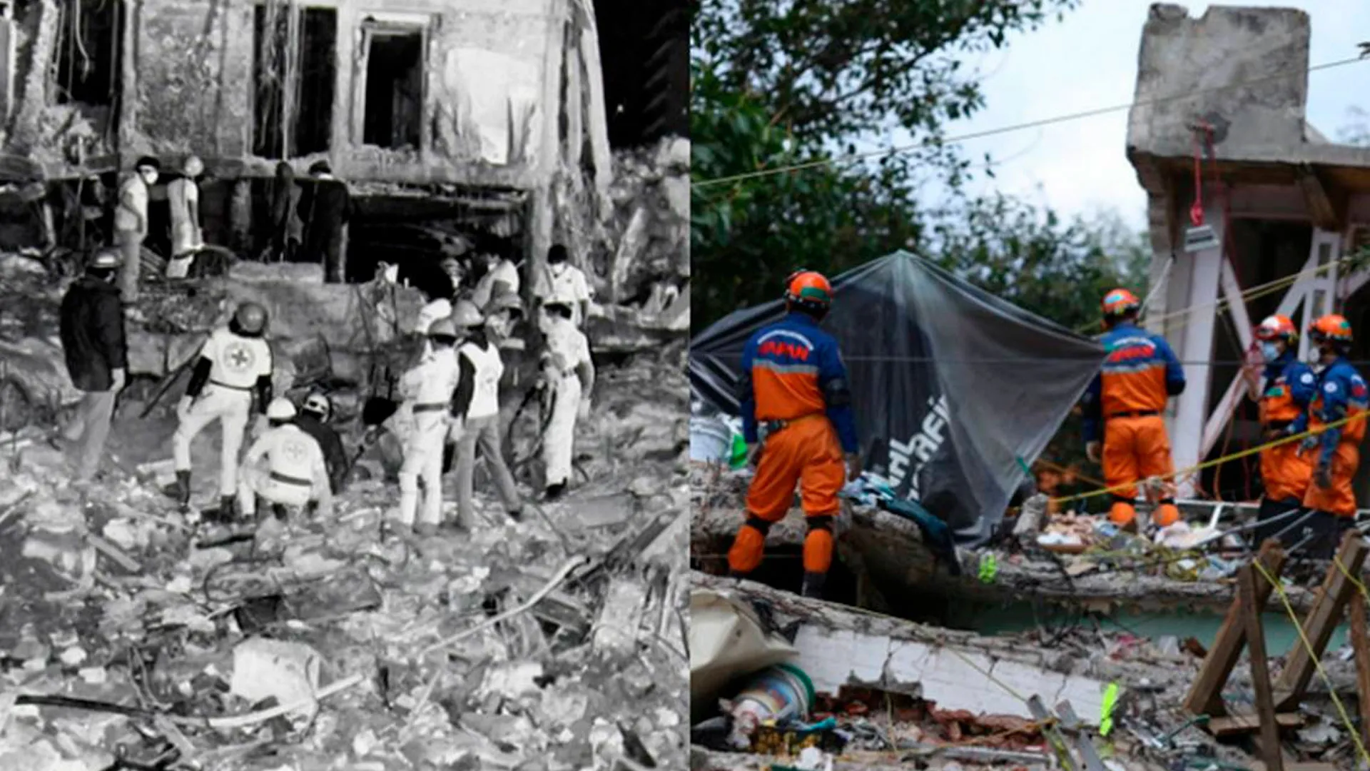 México conmemora a las víctimas de dos terremotos mortales