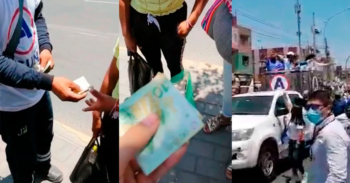 rrss acuna hace campana en carabayllo y sus ayayeros regalan un polo y 10 soles