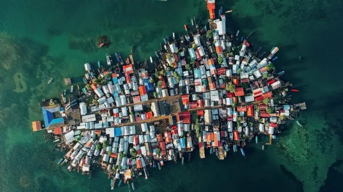 La pequeña isla de Gardi Sugdub, en la comarca panameña de Guna Yala. © 2018 Michael Adams
