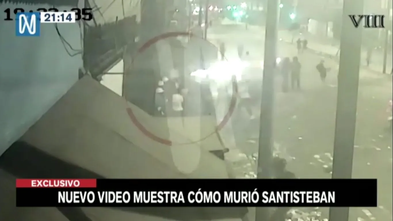 Camara de seguridad confirma que a Victor Santisteban Yacsavilca lo asesino la policia