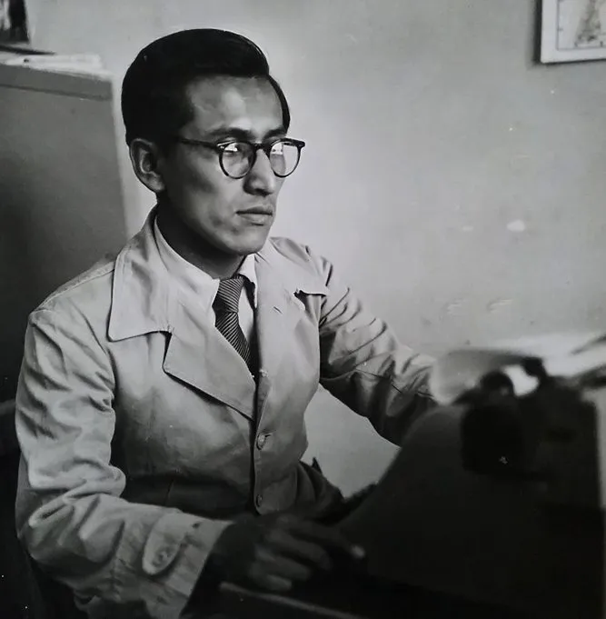 a man looking at the camera