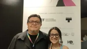 Ángelica María Torres, directora de "Pirsas" y Jaime Manrique, su productor (Foto: David Sánchez)