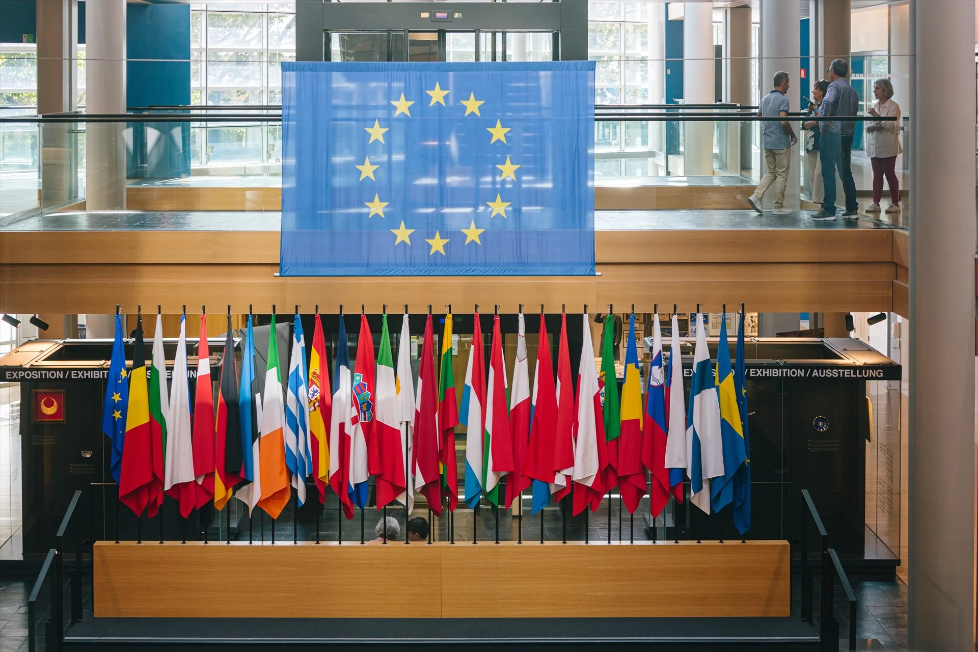 EuropaPress 5337700 estrasburgo francia 13 julio 2023 detalle banderas paises miembros union