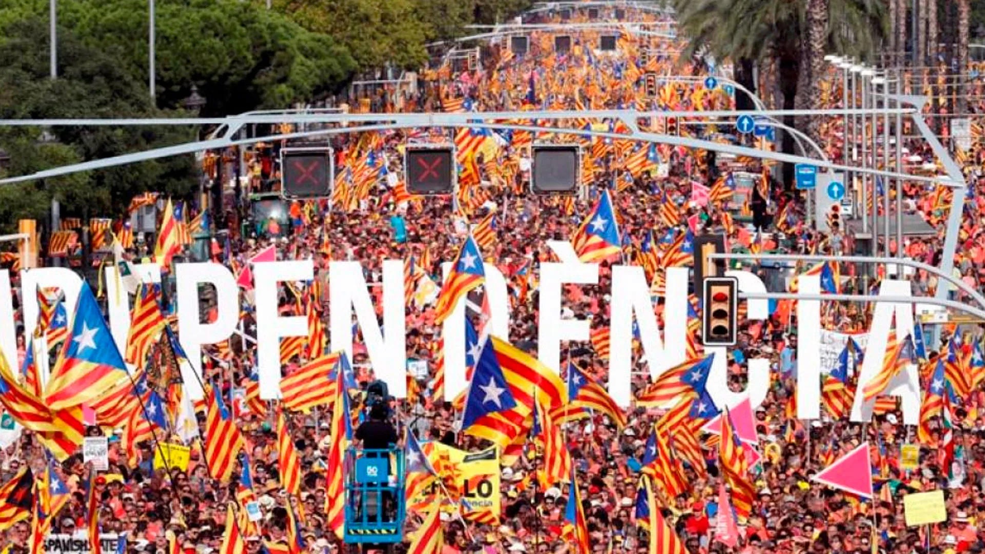Los independentistas marcharon en el Dia de Cataluna