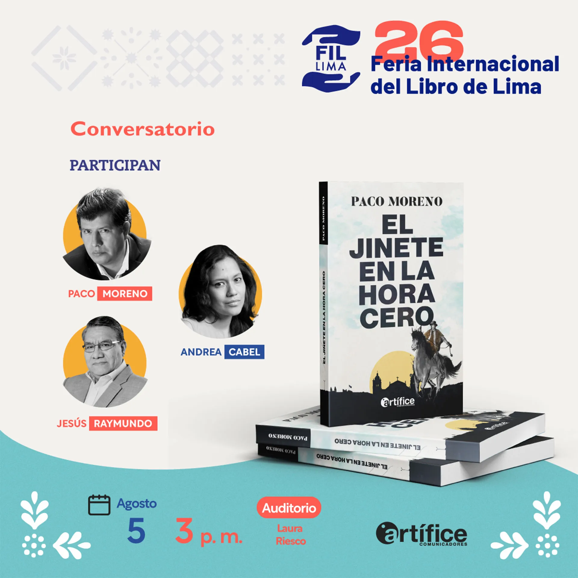 Paco Moreno Este viernes 5 se presenta El jinete en la hora cero en la FIL 1