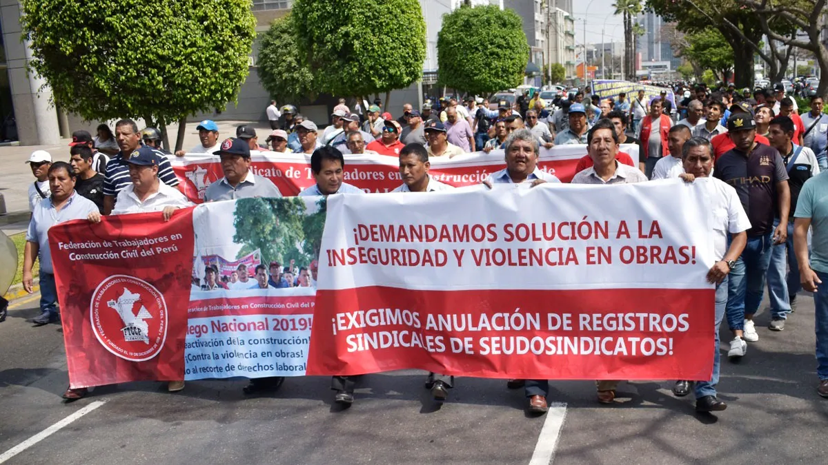 Trabajadores organizan movilizacion contra la inseguridad ciudadana y delincuencia