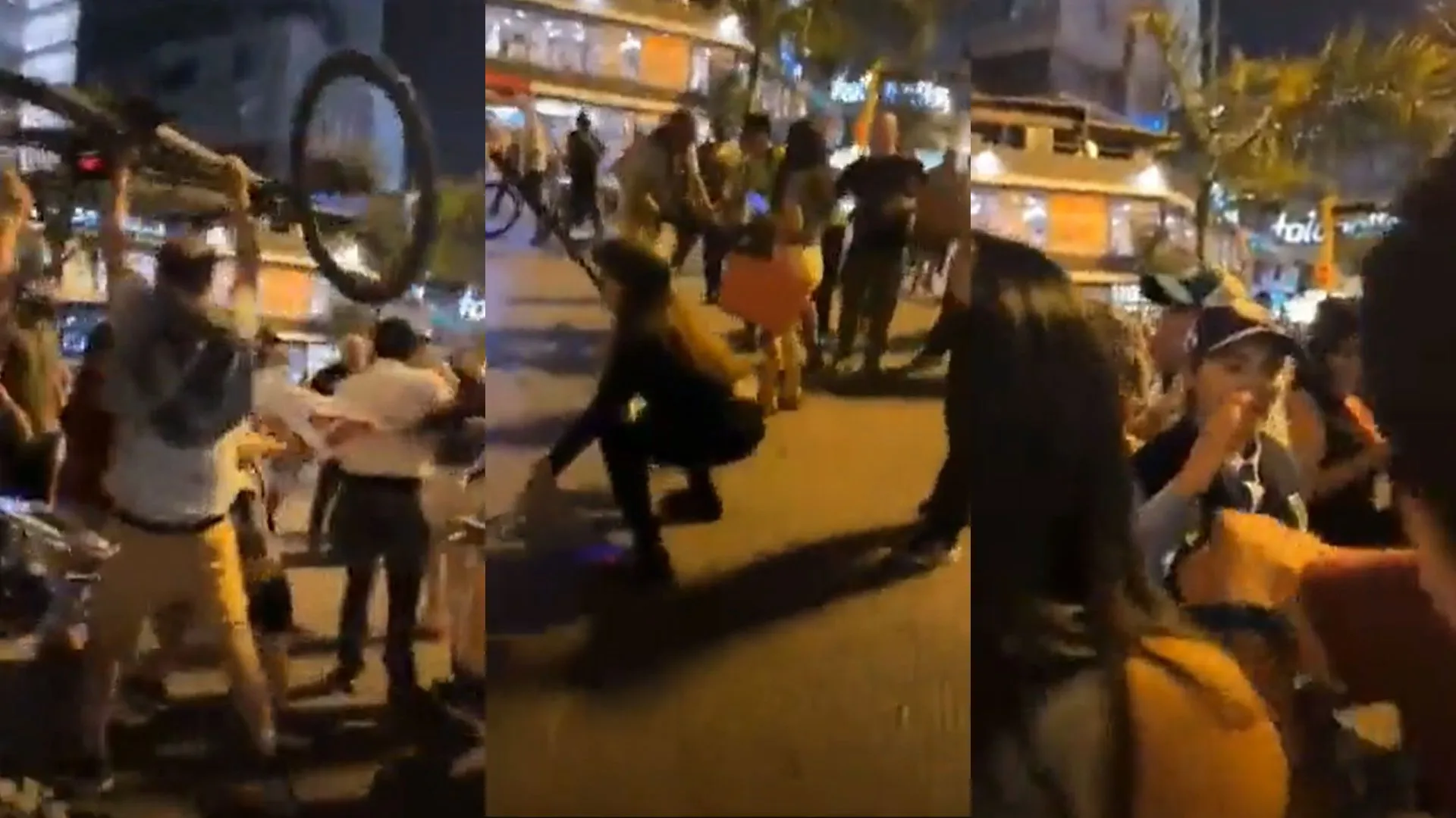 Vandalos del grupo fujimorista La Resistencia atacan a manifestantes en Miraflores