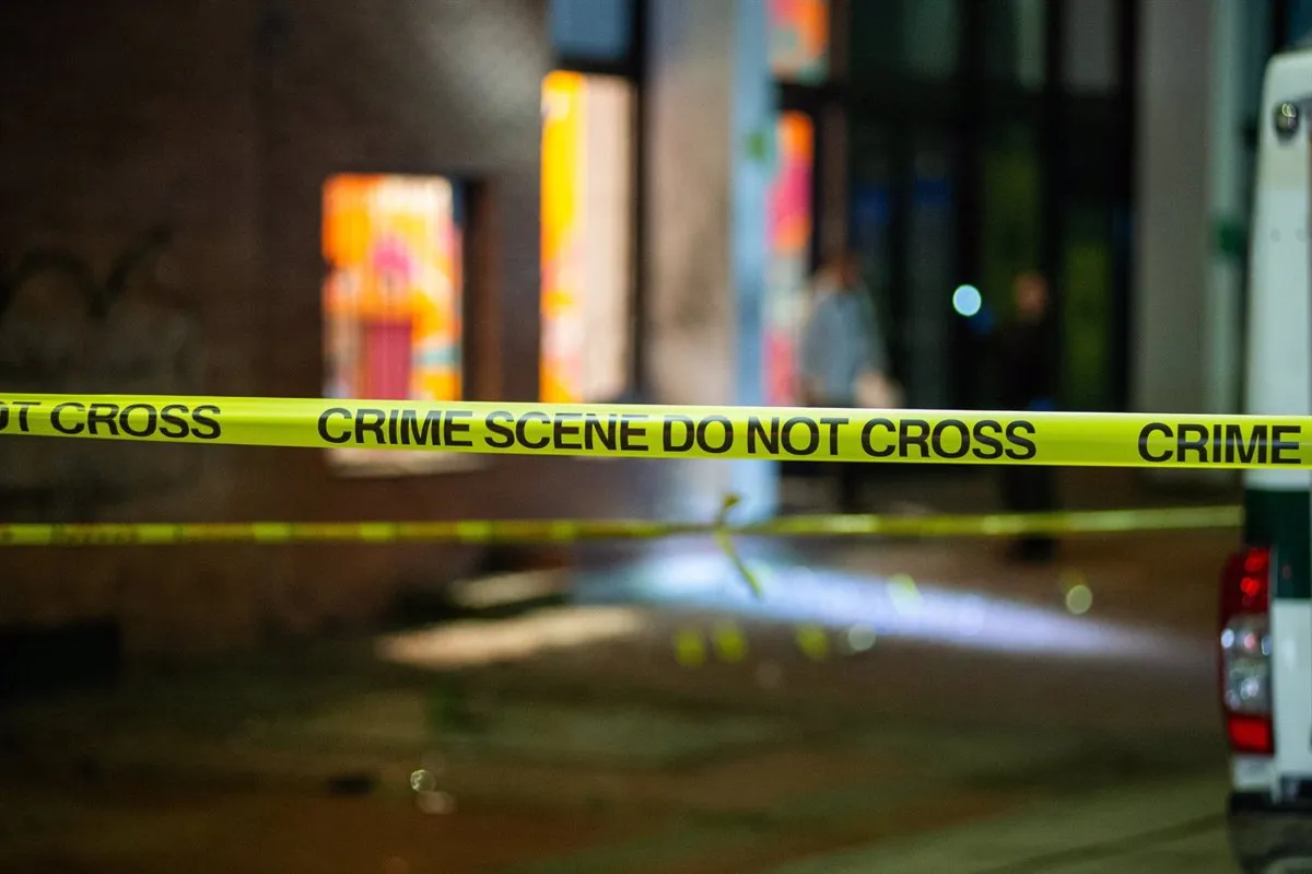 Archivo - Una cinta desplegaba para impedir la entrada a la escena de un crimen en Bogotá, Colombia - Europa Press/Contacto/Sebastian Barros - Archivo