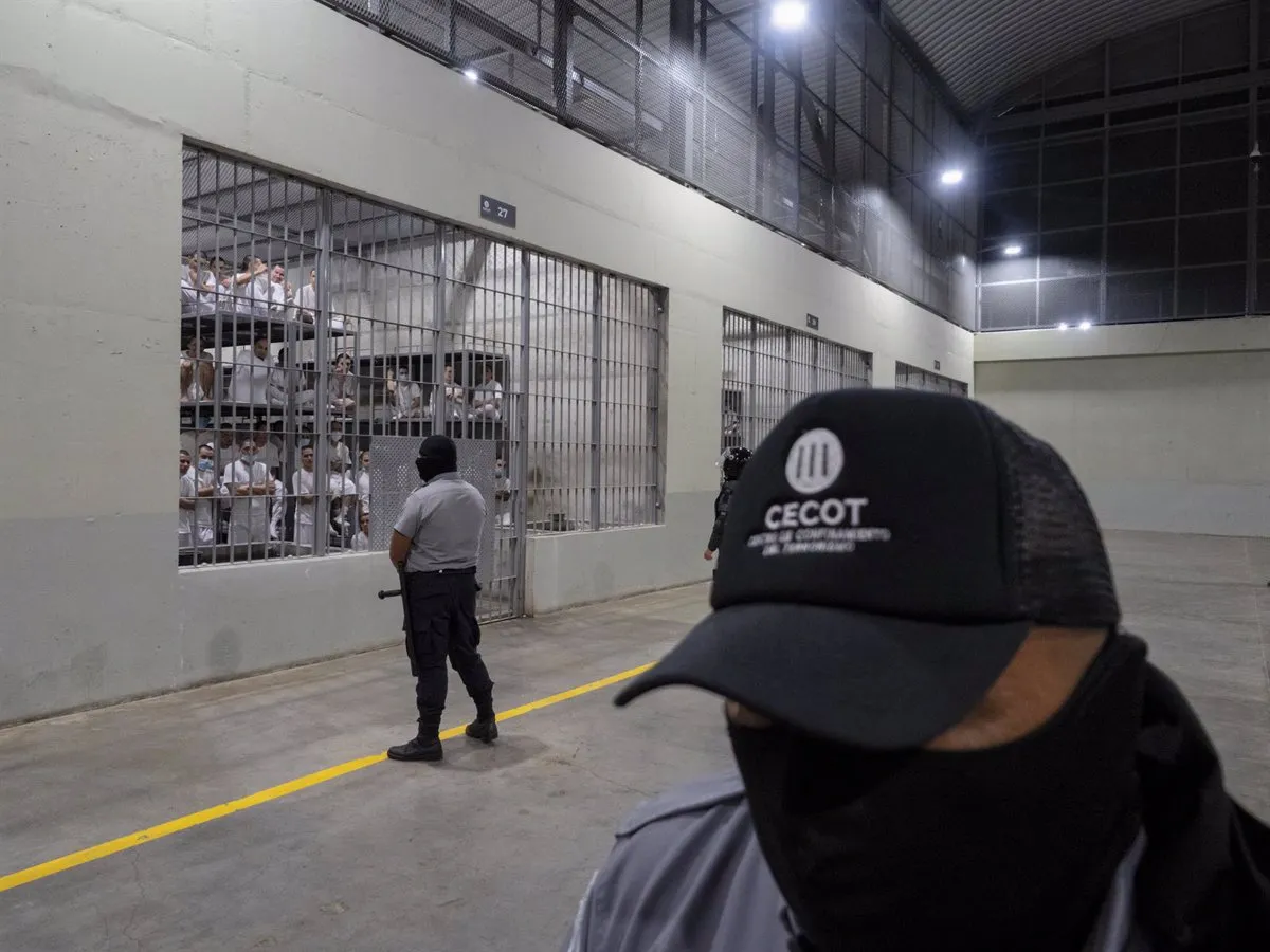 Archivo - Vista de un bloque de celdas dentro de la prisión de máxima seguridad CECOT, en El Salvador - Europa Press/Contacto/Juan Carlos - Archivo