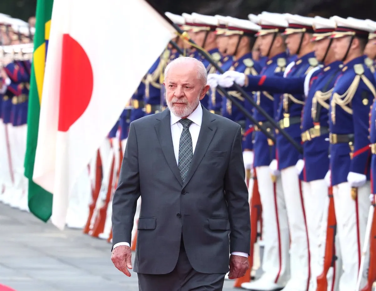El presidente de Brasil, Luiz Inácio Lula da Silva, en su visita oficial a Japón.