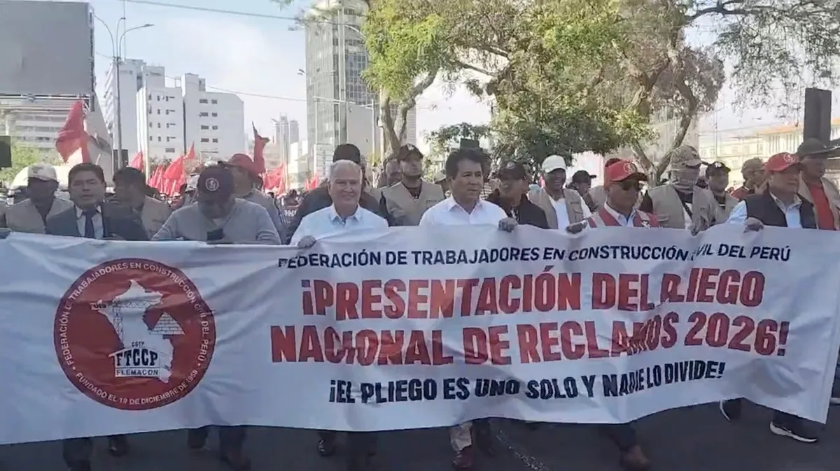 Obreros de construcción civil exigieron aumentos salariales y seguridad en masiva protesta nacional | Captura