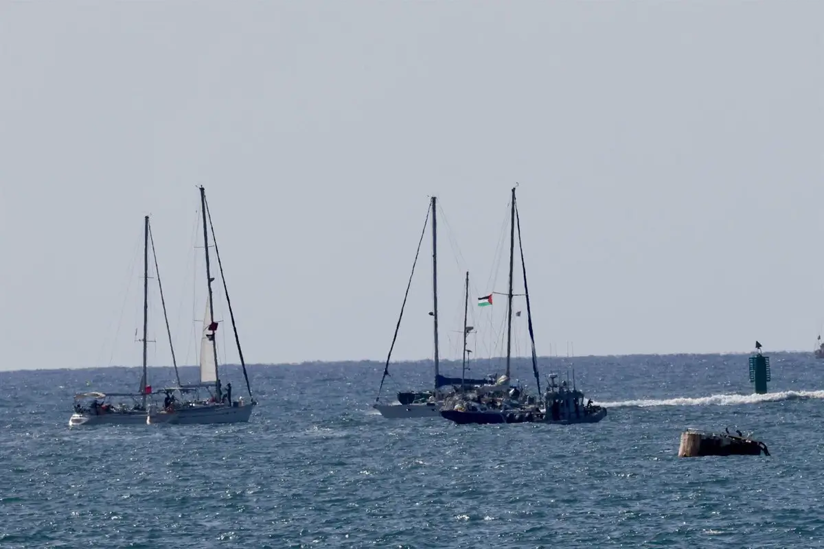 Embarcaciones de la Global Sumud Flotilla en Ashdod, Israel - Europa Press/Contacto/Jamal Awad