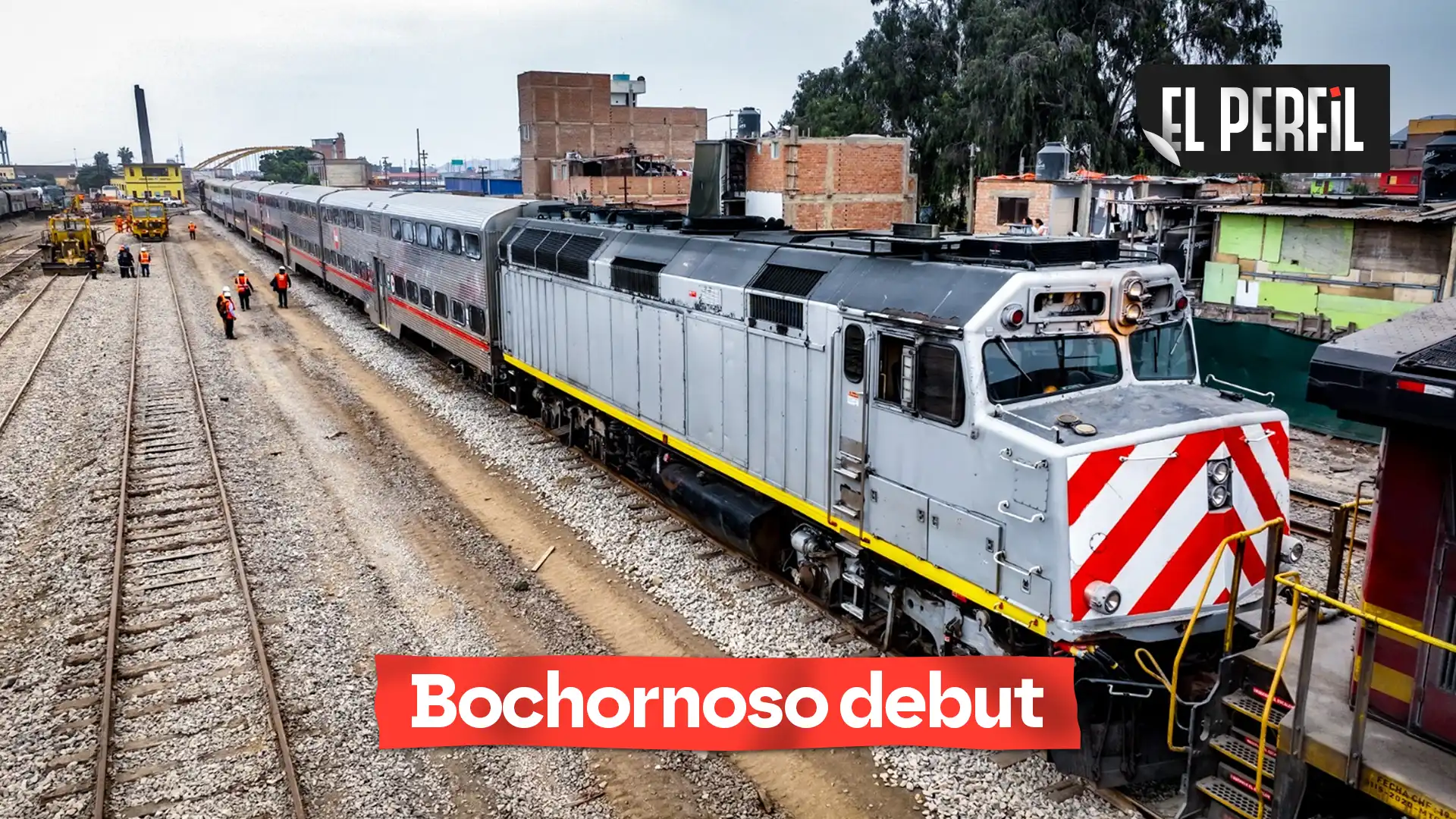 Un coche del convoy Lima–Chosica se descarriló y detuvo la marcha de prueba