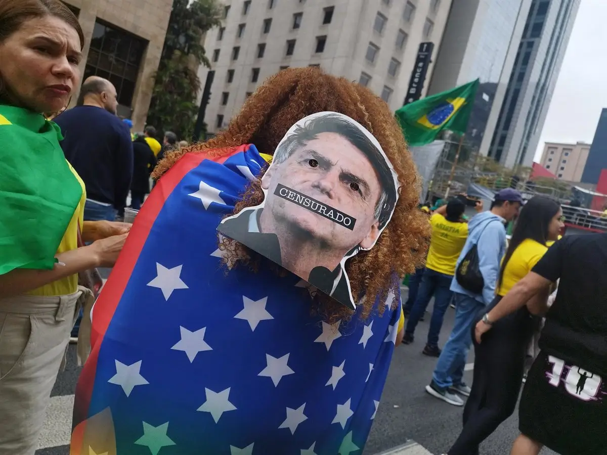 Manifestación en Sao Paulo en apoyo al expresidente Jair Bolsonaro. - Europa Press/Contacto/Leandro Chemalle