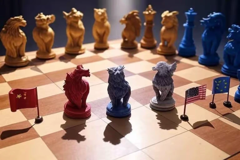 El nuevo orden multipolar emerge en el tablero geopolítico mundial, donde el eje Beijing-Moscú-Teherán se posiciona estratégicamente frente a las potencias occidentales tradicionales, en una partida que redefine el equilibrio de poder global | Imagen generada con IA
