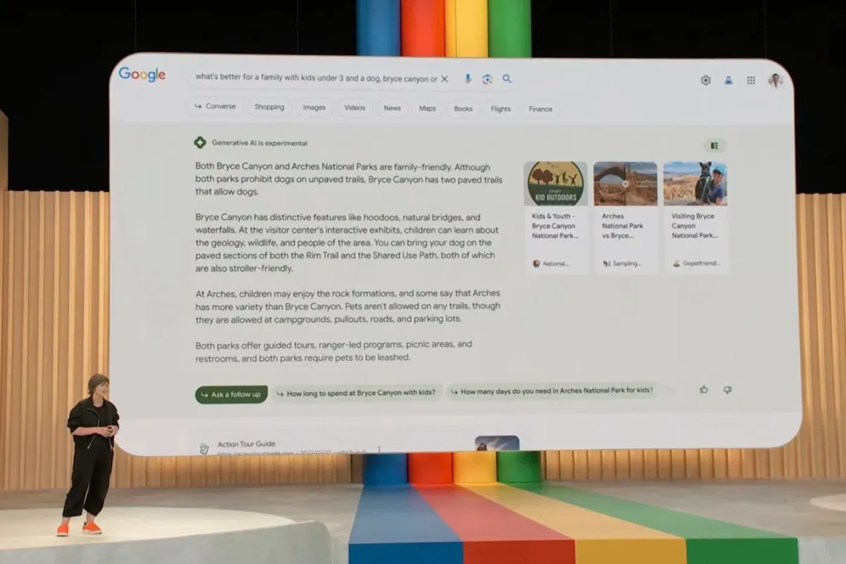La competencia global por la Inteligencia Artificial 2 Google presentó su experiencia de búsqueda impulsada por IA (Google)