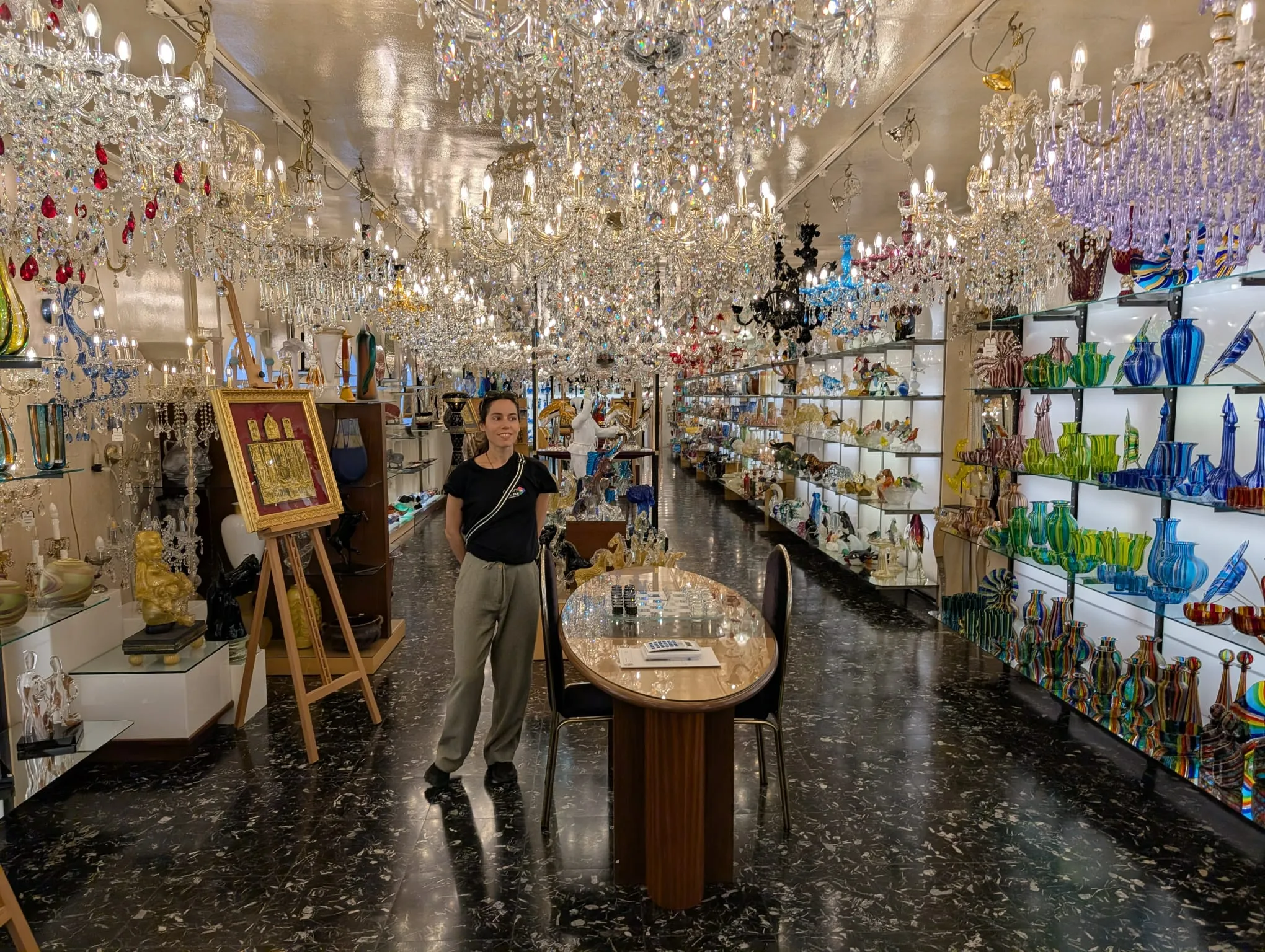Tienda en la isla de Murano, cerca de Venecia