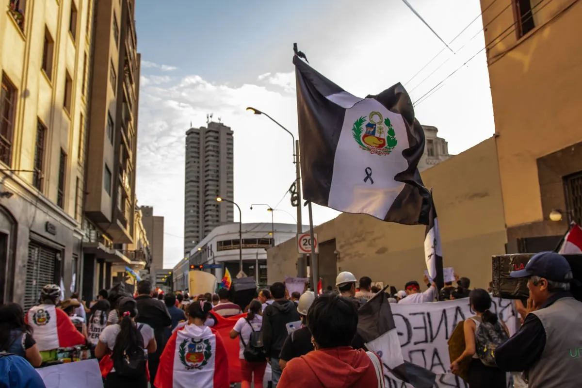 Manifestación contra el gobierno de Dina Boluarte y el Congreso en enero de 2023 (Wikimedia)