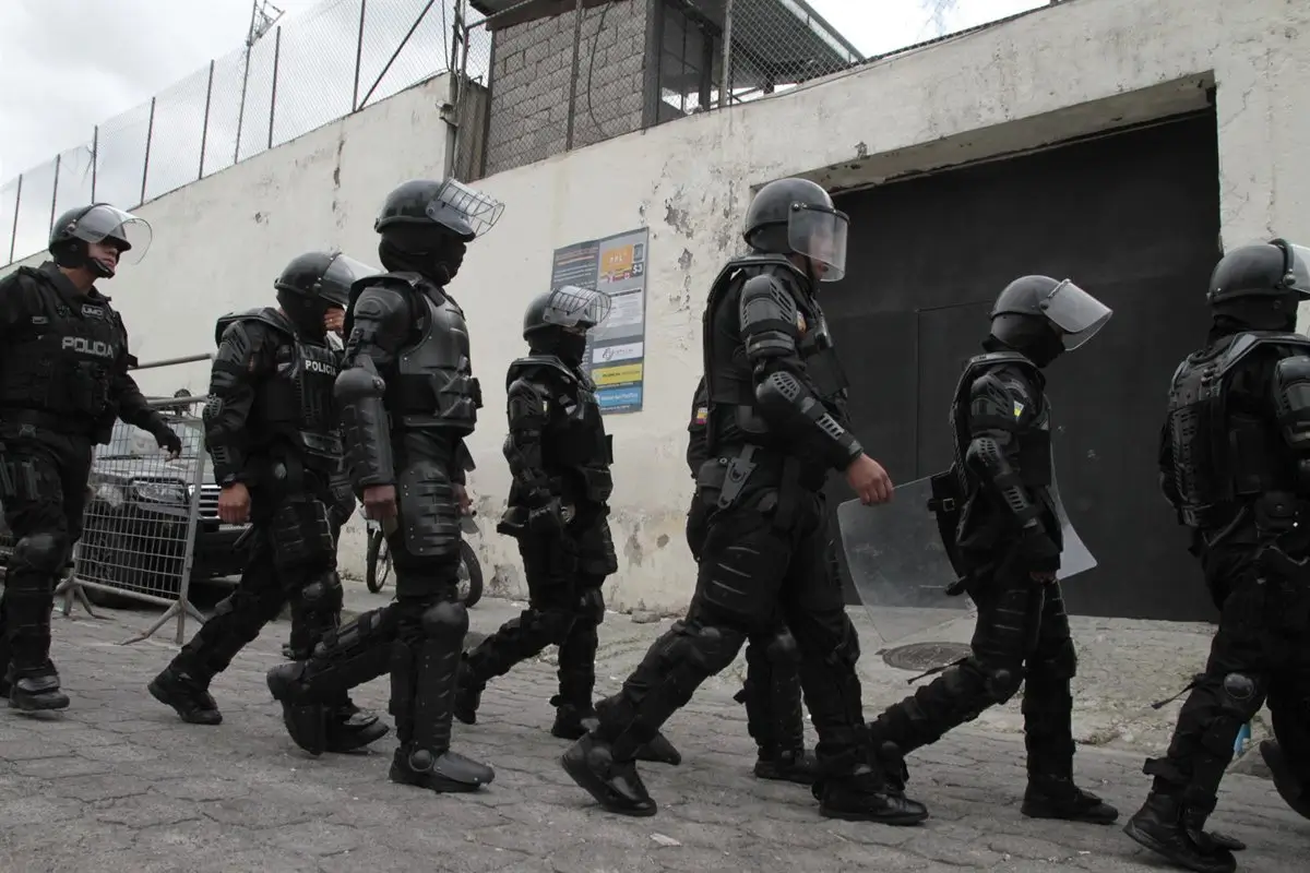 Archivo - Imagen de archivo de policías ecuatorianos. - Europa Press/Contacto/Mateo Armas - Archivo