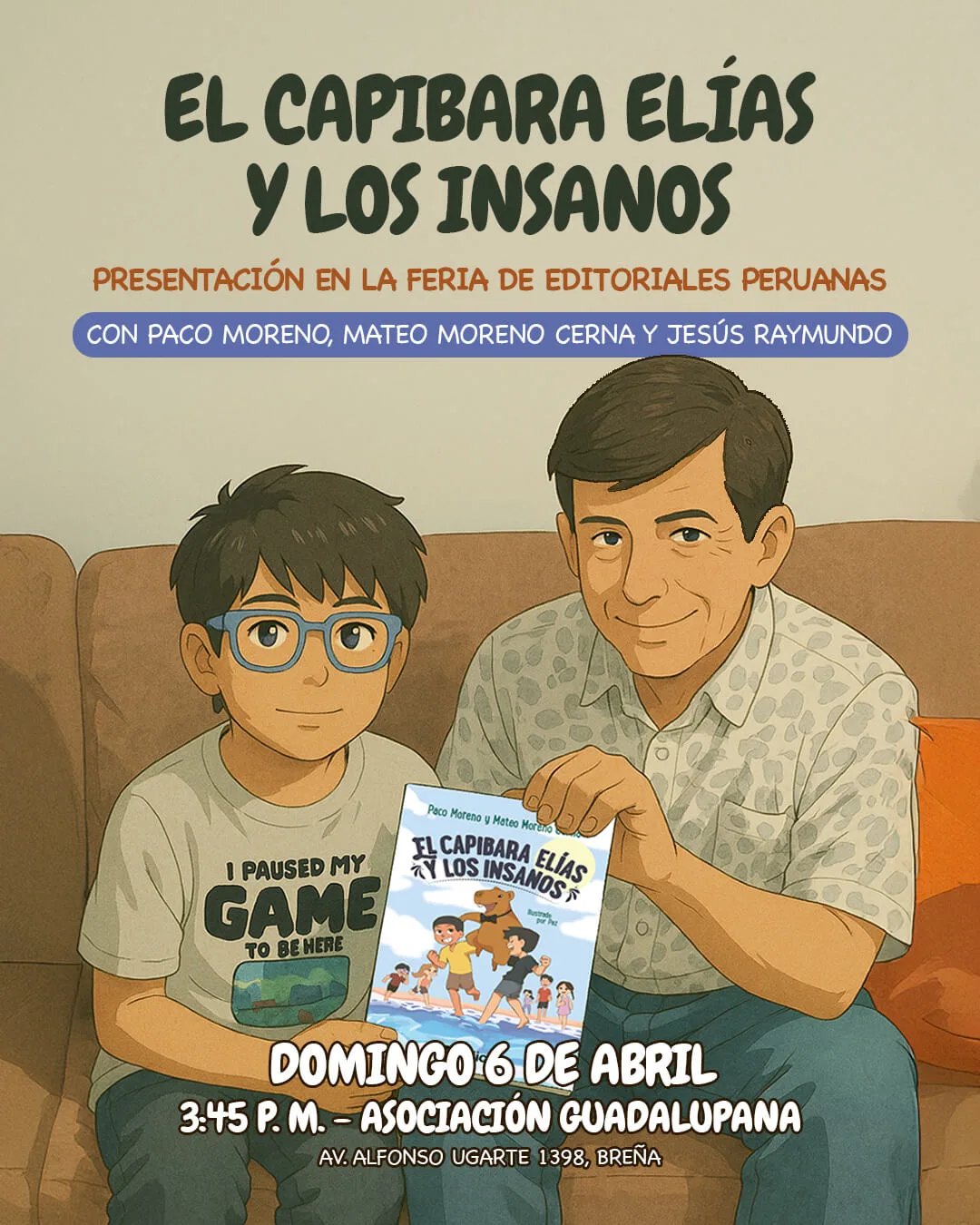 "El capibara Elías y Los Insanos" se presentará este domingo 6 de abril | Imagen: Difusión