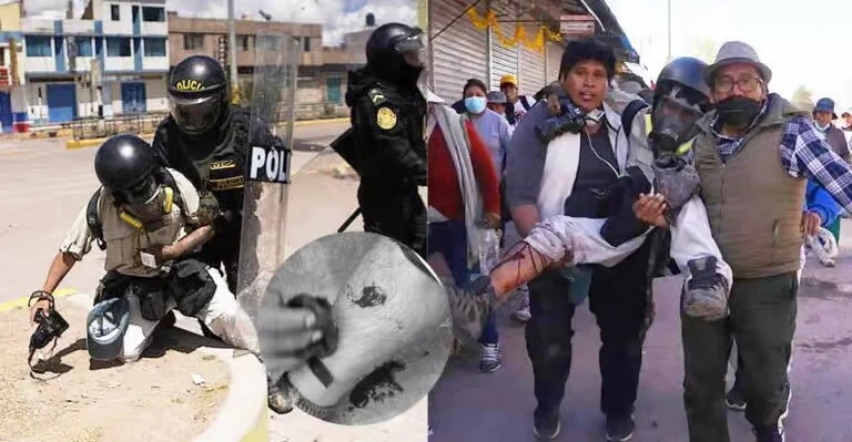Dina y su escenario de incertidumbre y de muerte 3 puno policias agreden y disparan a fotoperiodista en juliaca por tomar fotos de la violenta represion