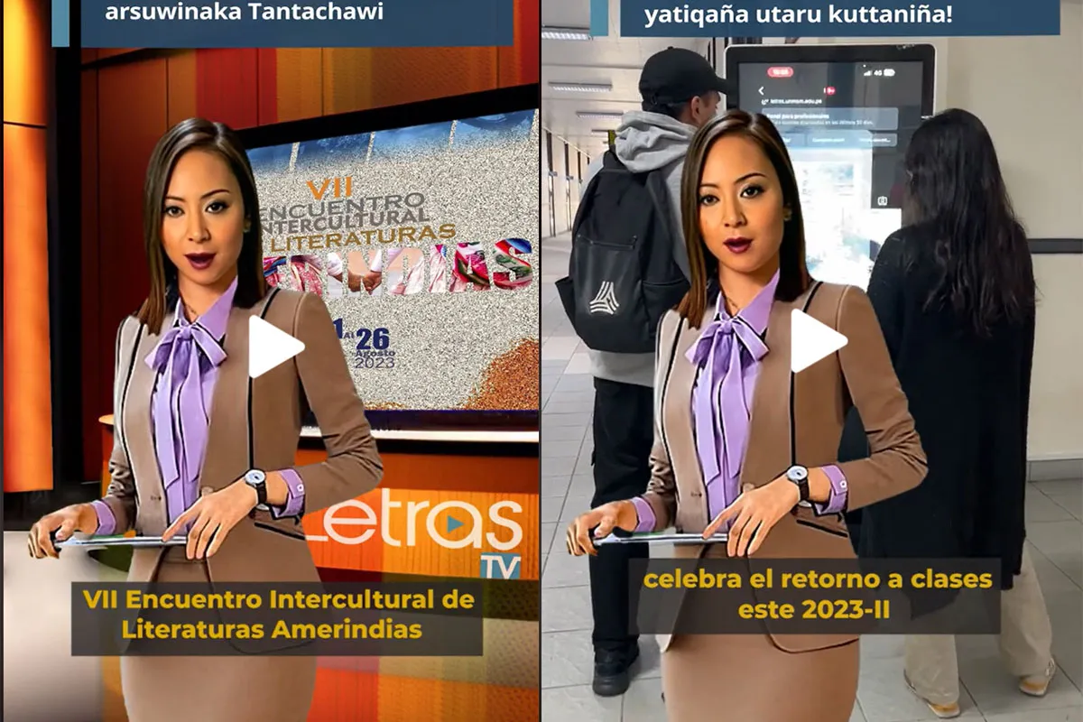 Illariy, avatar de Inteligencia Artificial, presenta noticias en aimara