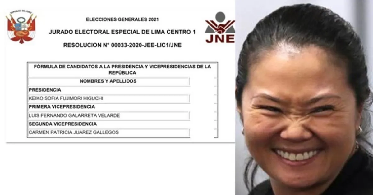 JEE admite plancha presidencial de Keiko, pero juez Zúñiga la puede sacar de la carrera electoral