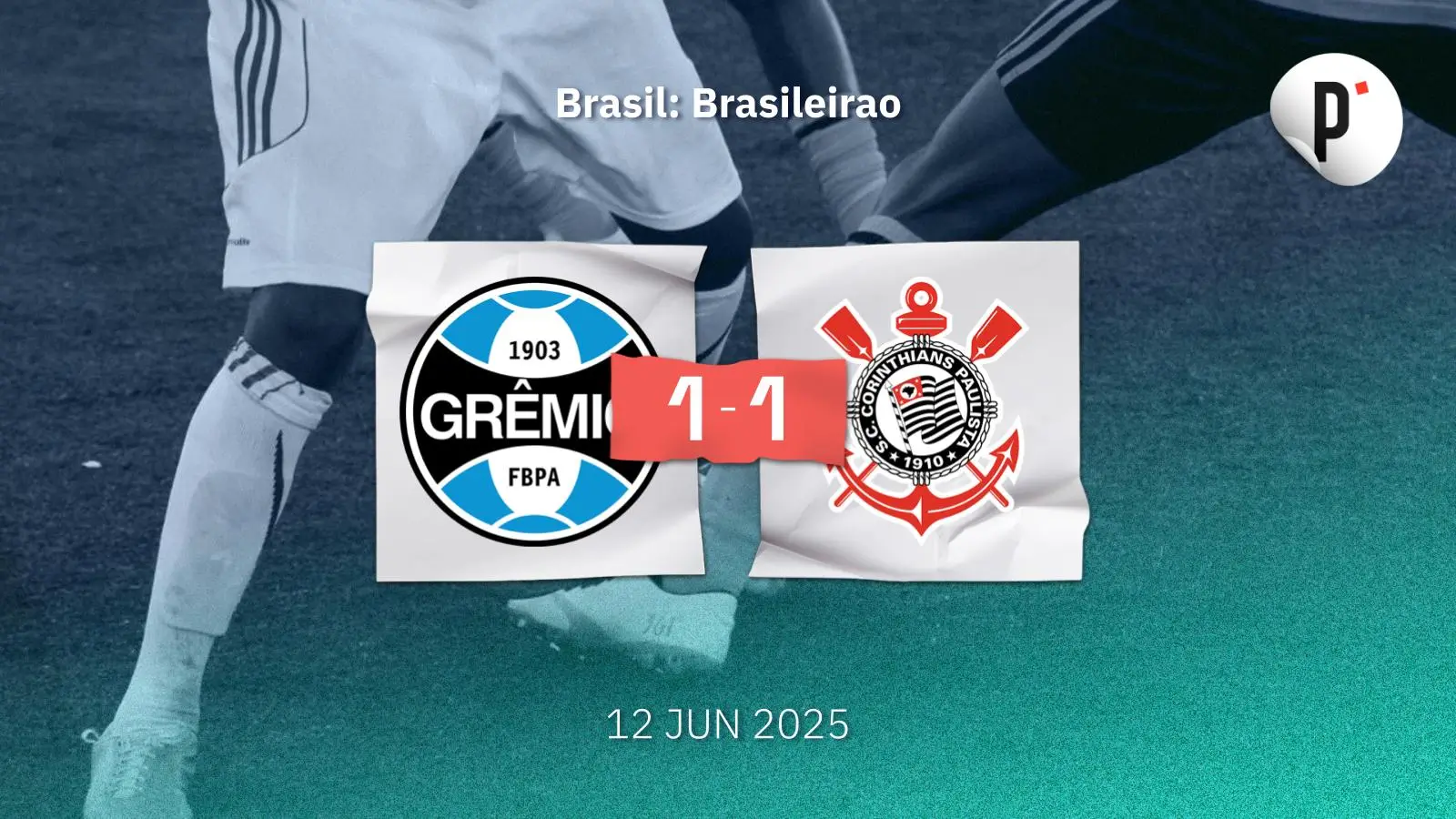 Grêmio y Corinthians empatan 1-1 en un intenso duelo por el Brasileirao