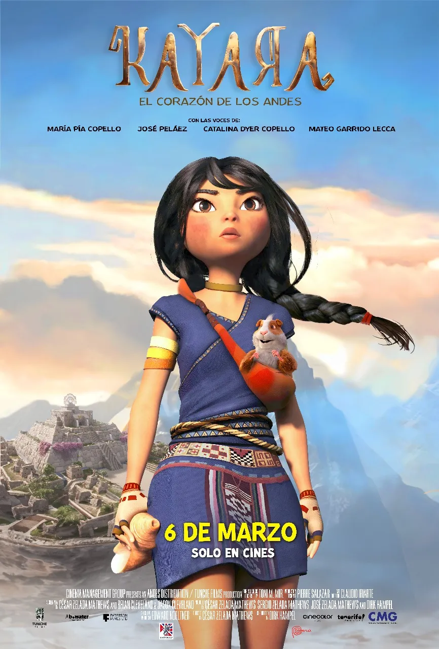 Póster de "Kayara", película animada sobre una joven que desafía la tradición y lucha por convertirse en la primera mujer chasqui | Imagen: Difusión