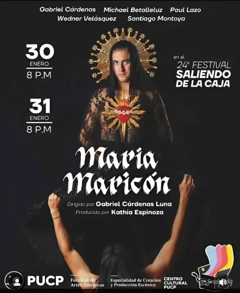 Afiche de la obra "María Maricón" | Difusión