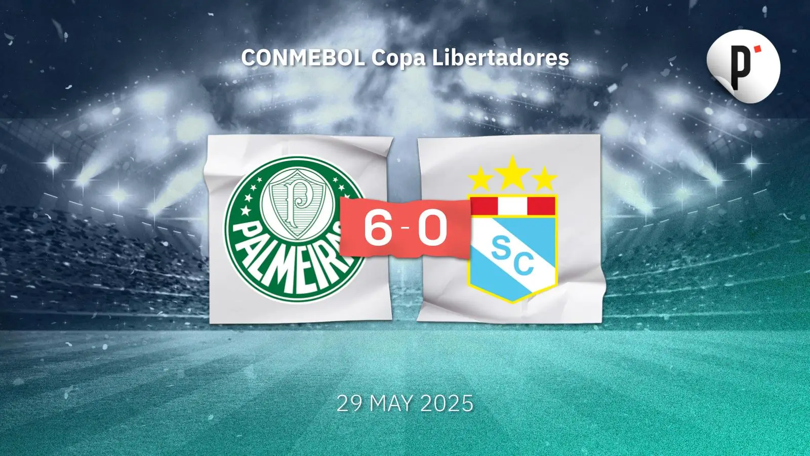 Palmeiras humilló a Sporting Cristal con una goleada de 6-0 en la fase de grupos