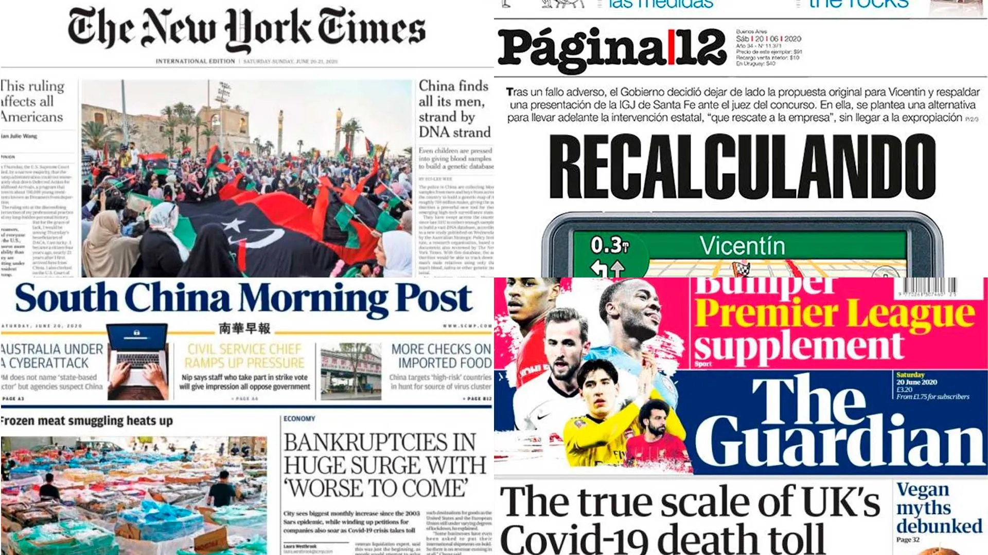 El Juneteenth, en las portadas de los principales diarios del mundo este sábado 20 de junio de 2020